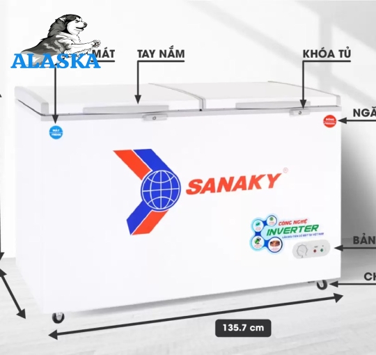 Tủ đông Inverter Sanaky VH-5699W3 560 lít